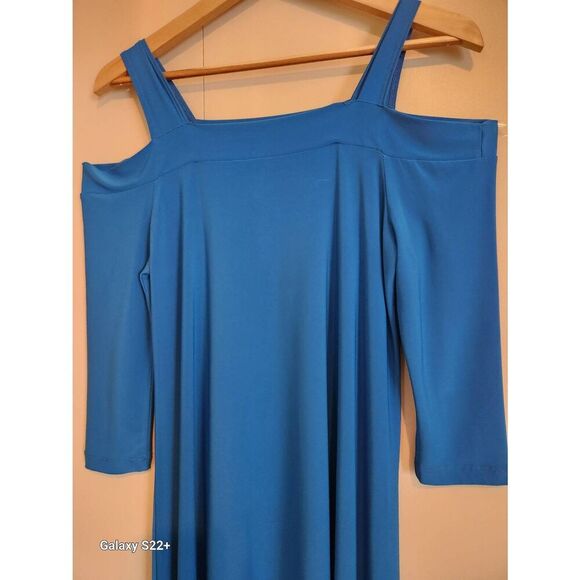 T36 Clara Sun Woo Turquoise cold shoulder blouse - Picture 8 of 11